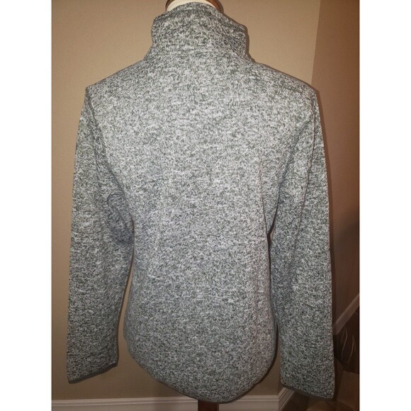 Eddie Bauer Womens Sweater Fleece Full Zip Mock Neck Jacket Medium Loden Green - Picture 2 of 9